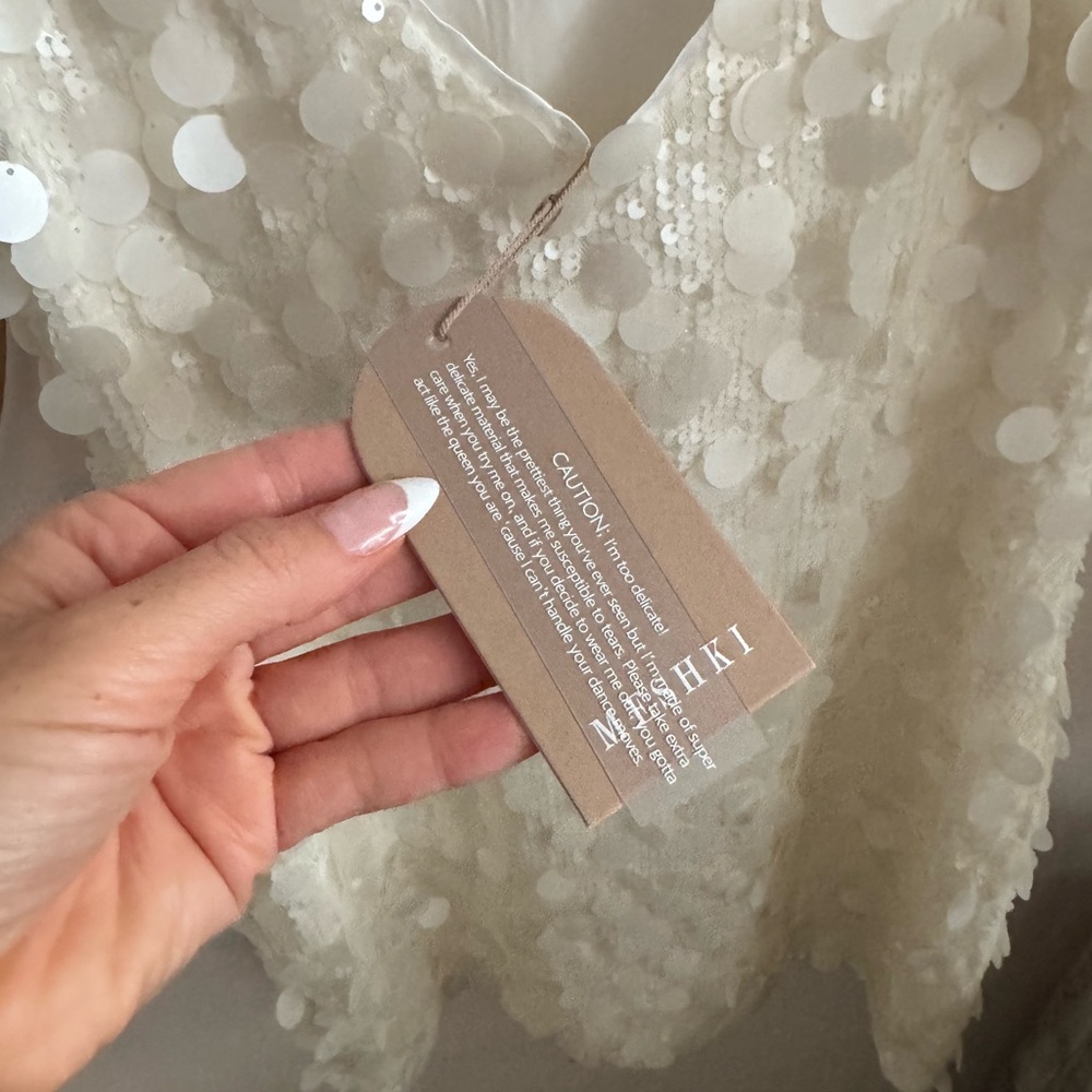 Meshki Ivory Sequin Detail Dress - Picture 4 of 9
